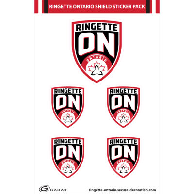 Ringette Ontario Shield Sticker Sheet Thumbnail