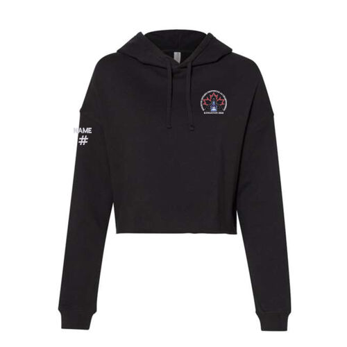 ITC. Women's AA Emblem Printed Crop Hooded Sweatshirt Thumbnail