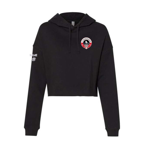 ITC. Women's A Emblem Printed Crop Hooded Sweatshirt Thumbnail